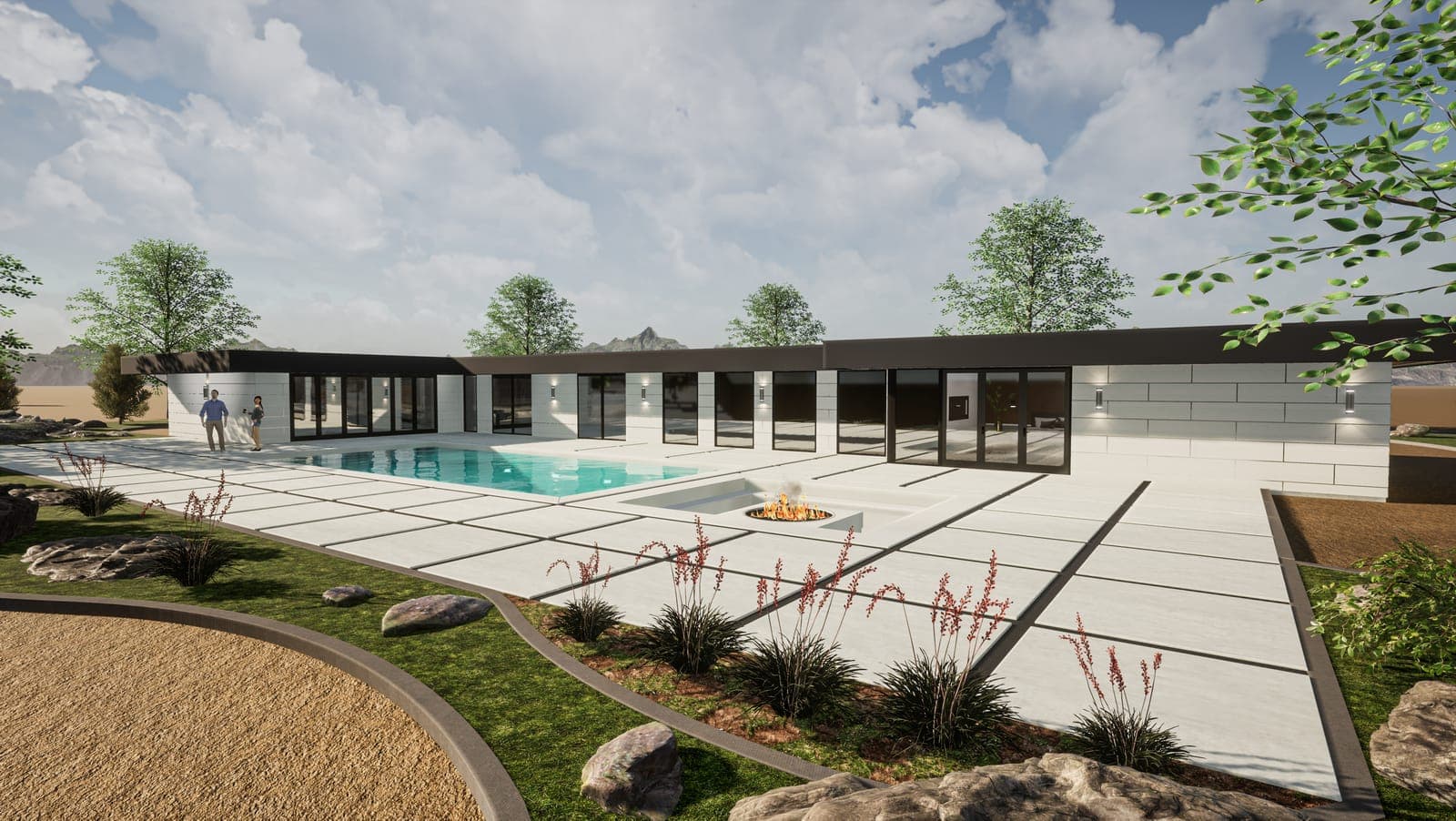 Motel Courtyard & Pool