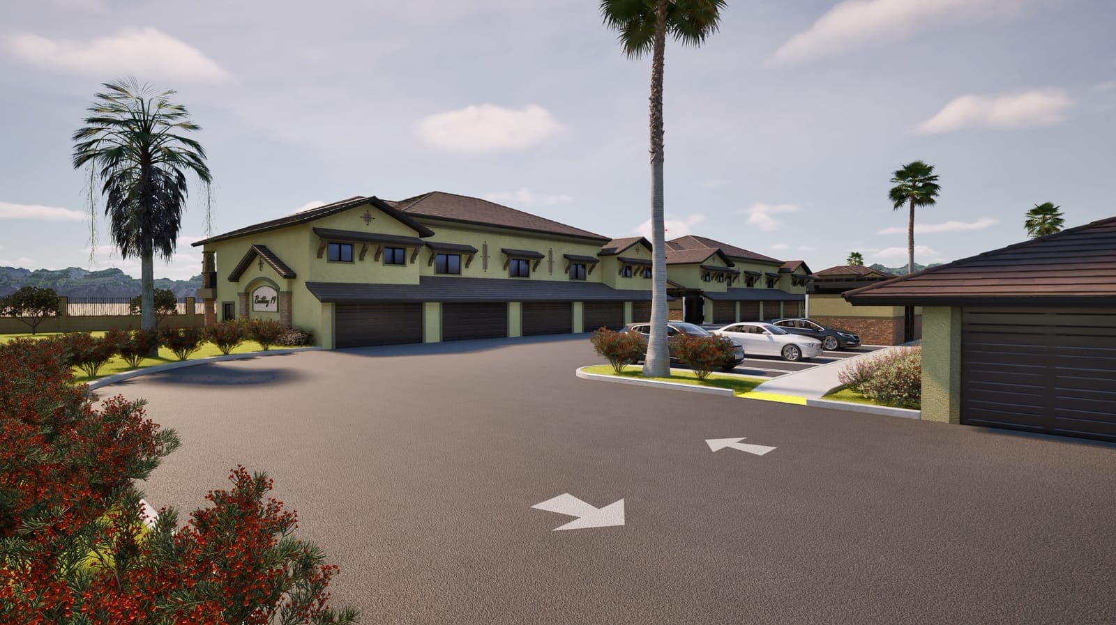 Apartment Garages & Drive