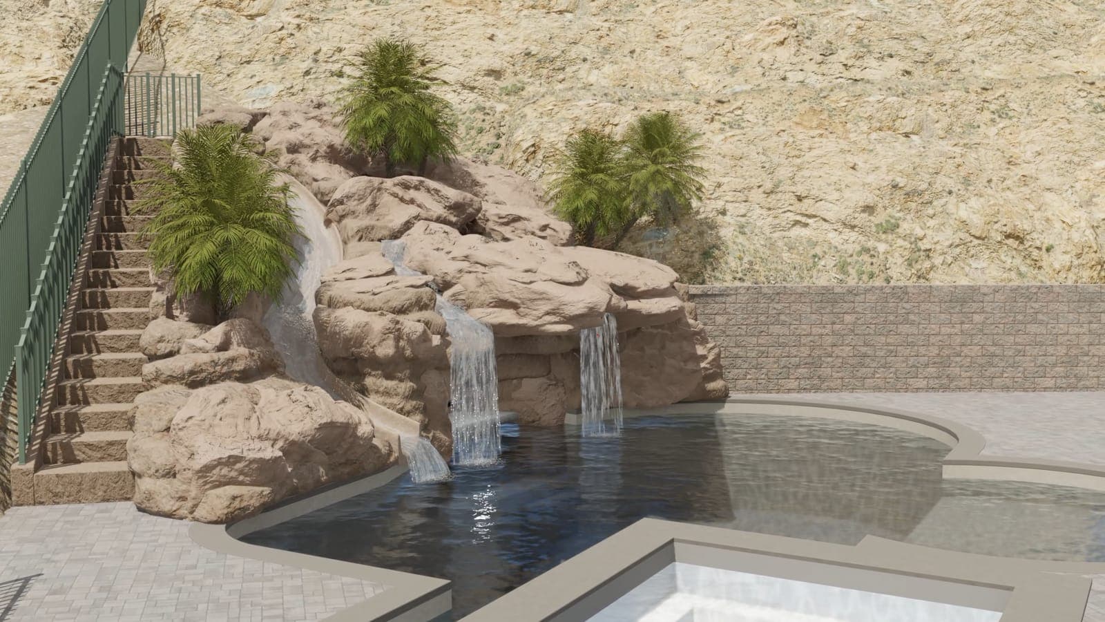 Waterfall & Pool Terrace