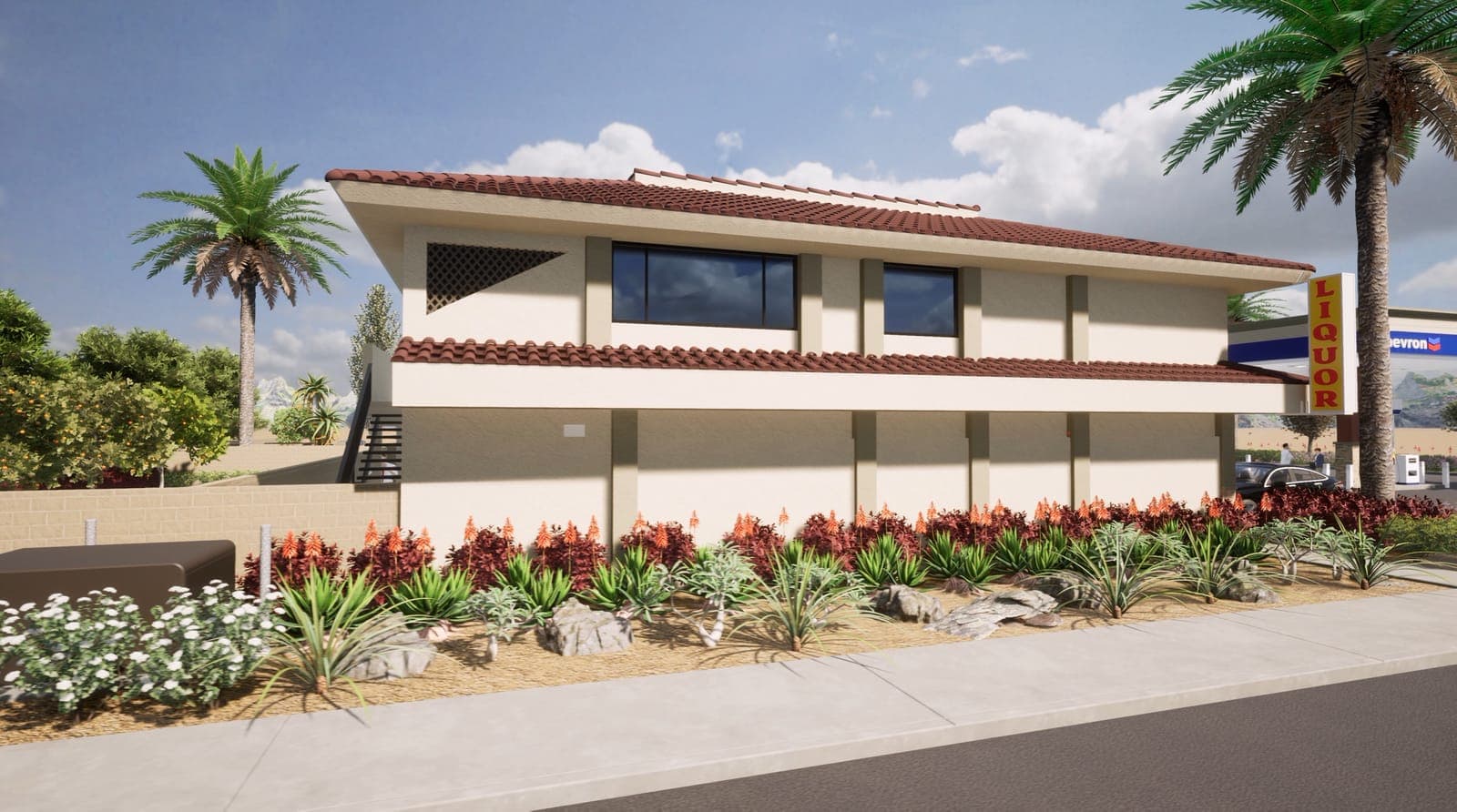 Two-Story Apartment Balconies