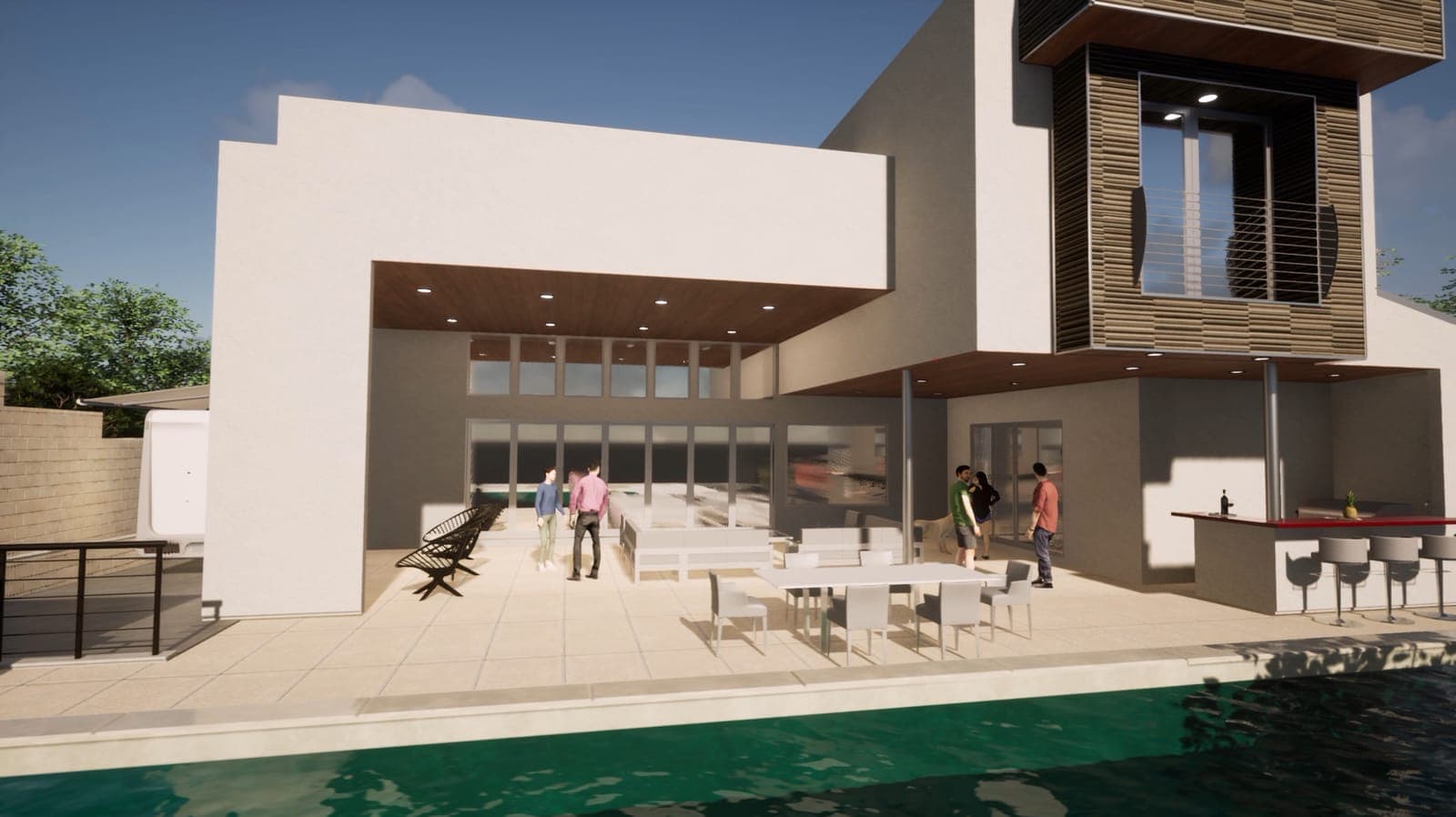 Modern Home & Pool Deck