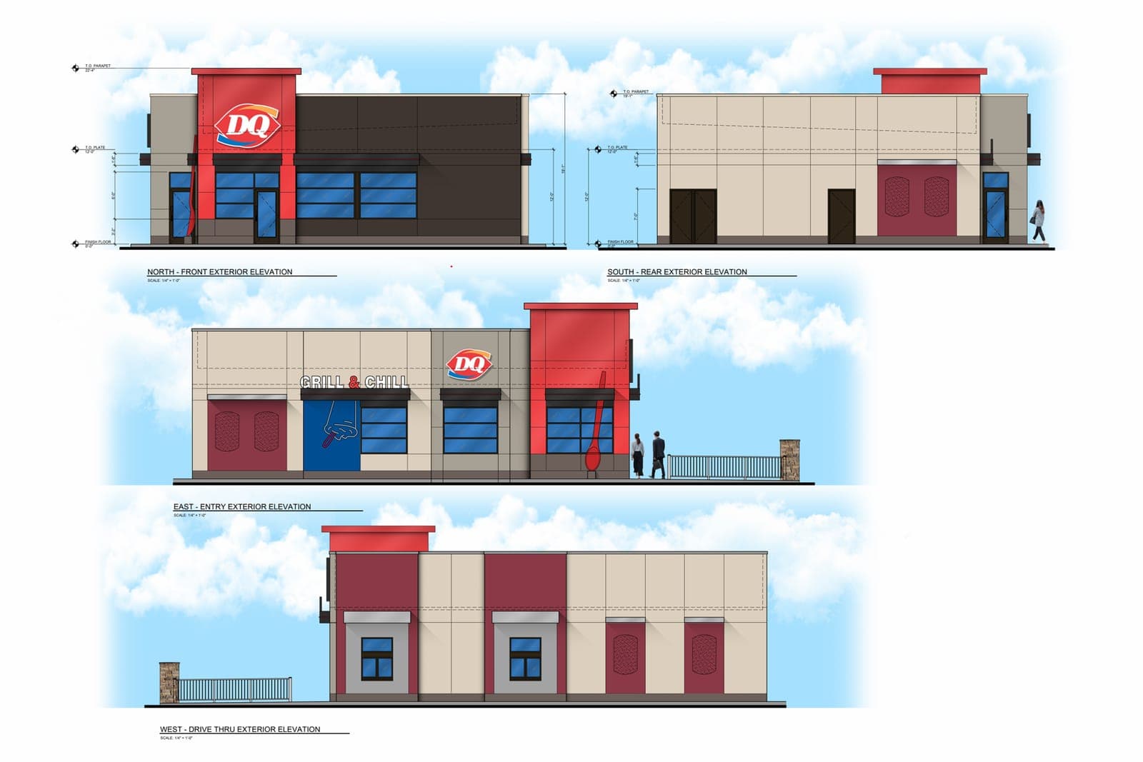 Drive-Thru Restaurant Elevations