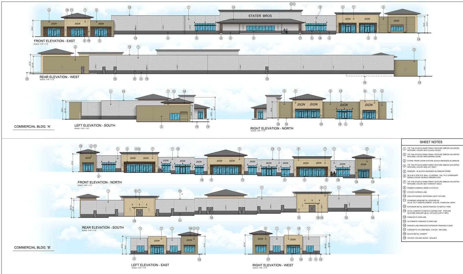 Commercial Center Elevations