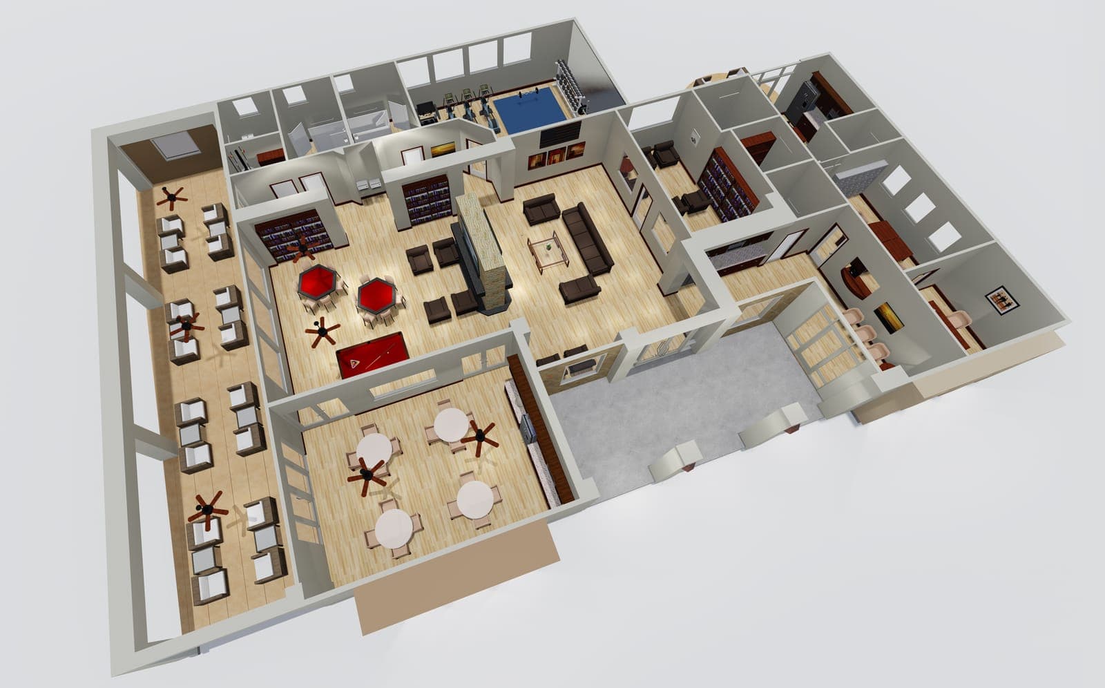Clubhouse 3D Floor Plan