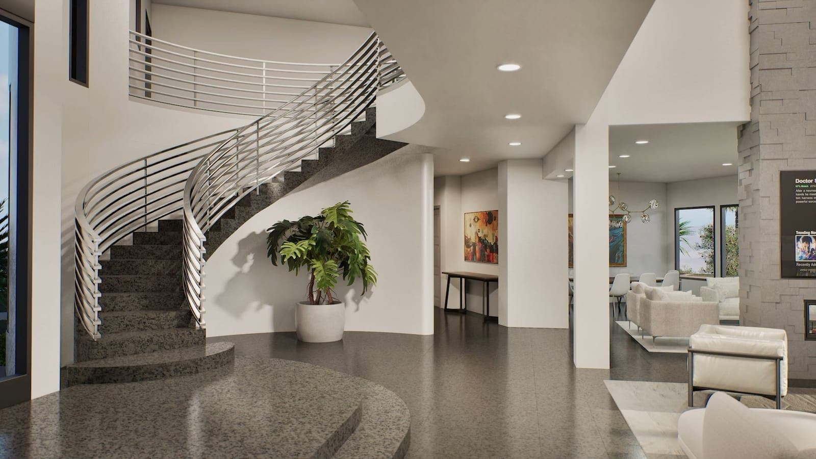 Spiral Staircase Foyer
